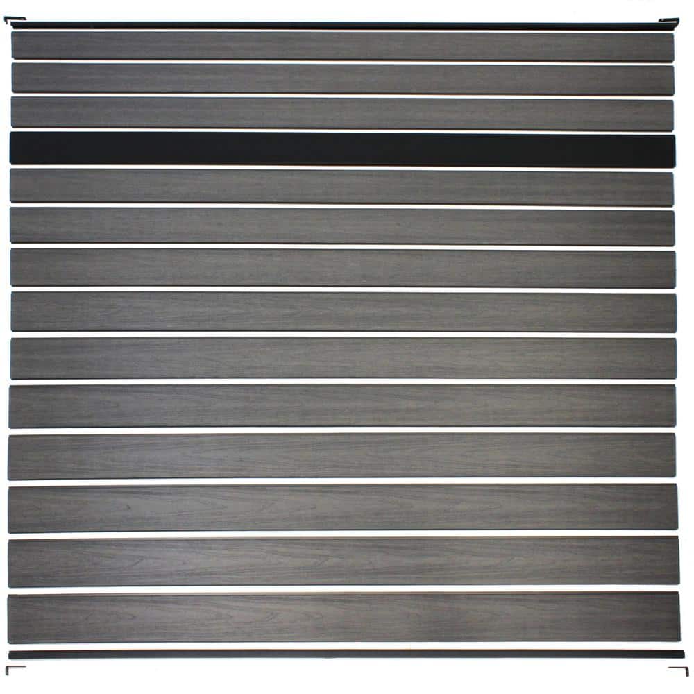 EuroFence 0.41 ft. H x 5.91 ft. W Euro Style Oxford Grey Tongue and Groove Composite Fence Board (3)