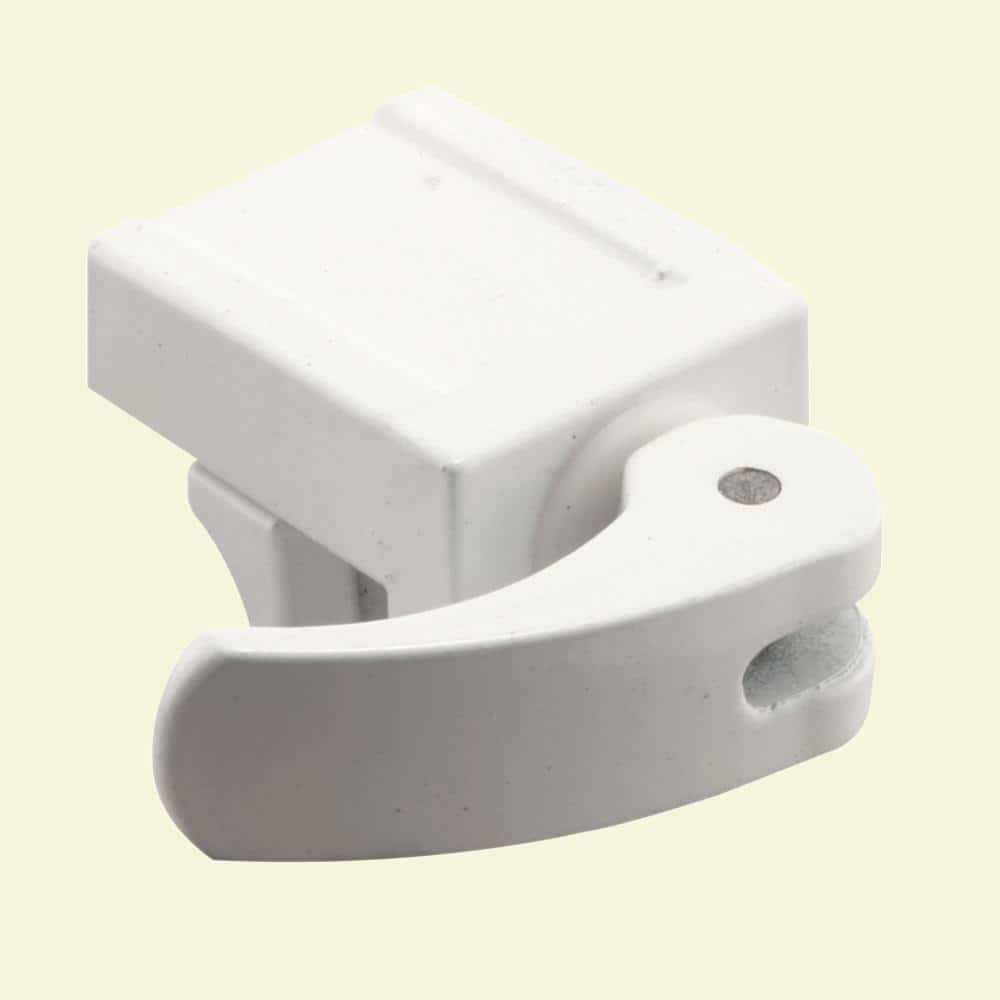 Prime-Line Sliding Window Lock, 1/2 in., Diecast Construction, White, For Vinyl Windows (2-pack)
