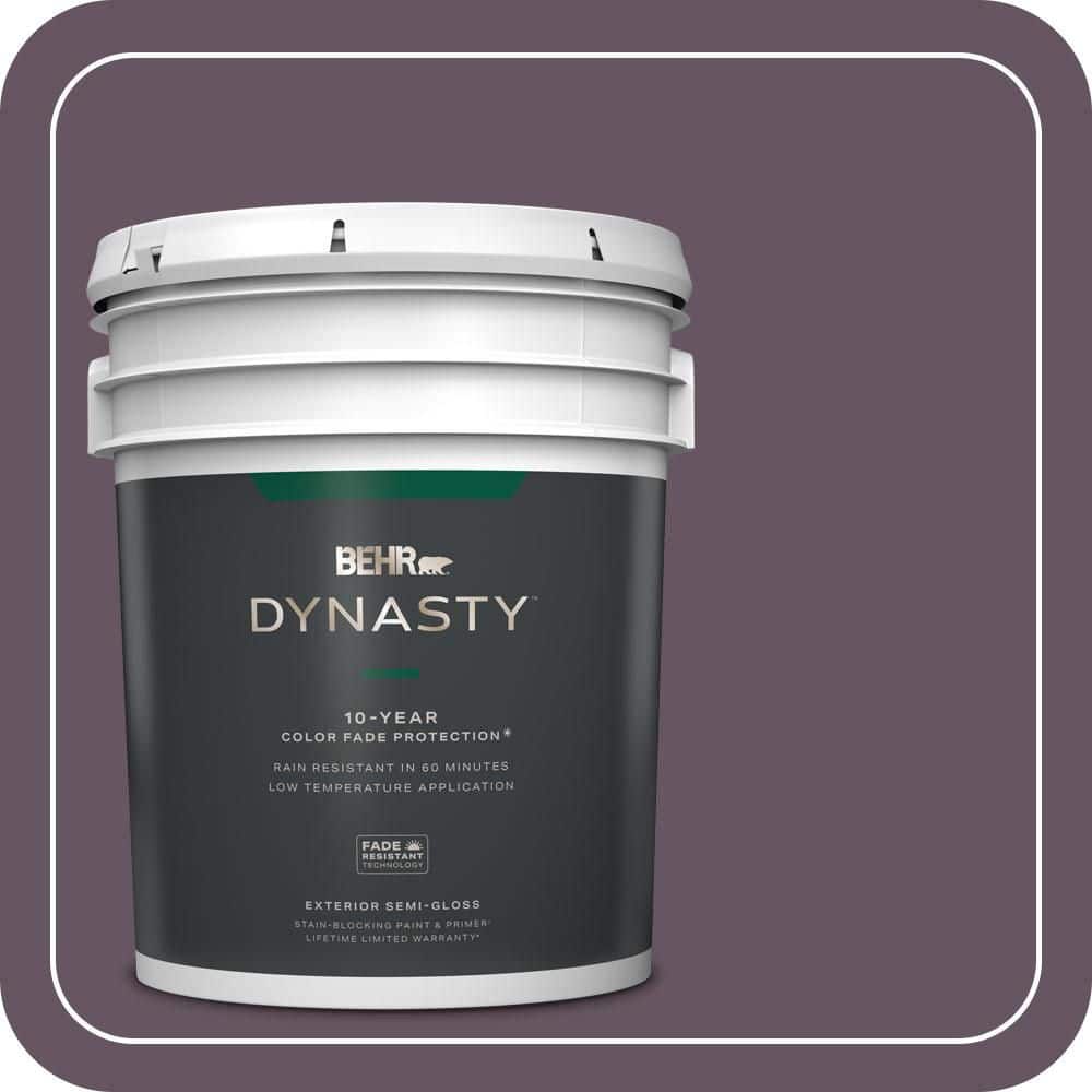 BEHR DYNASTY 5 gal. #690F-7 Indulgent Semi-Gloss Exterior Stain-Blocking Paint & Primer