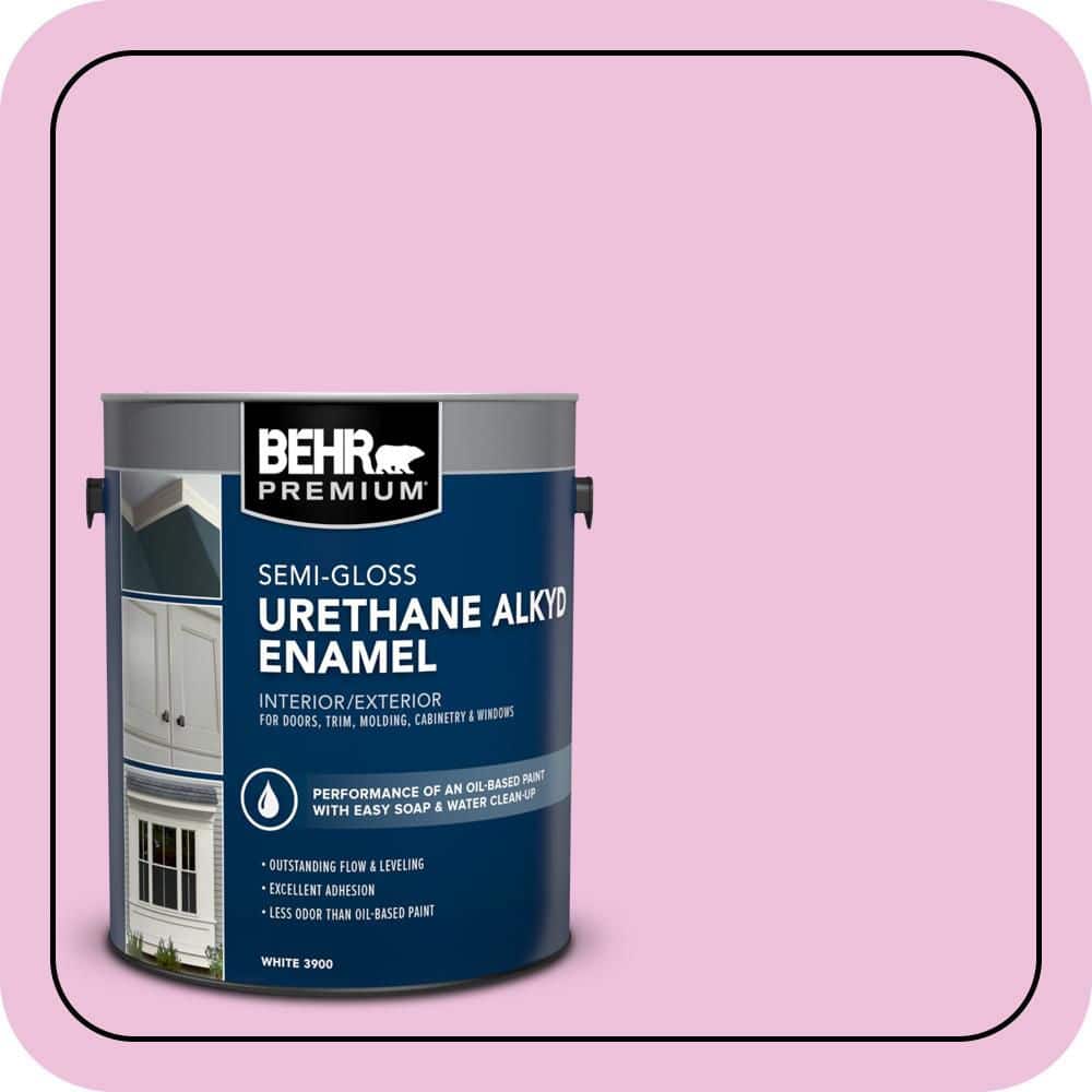 BEHR PREMIUM 1 gal. #P120-1 Starlet Pink Urethane Alkyd Semi-Gloss Enamel Interior/Exterior Paint