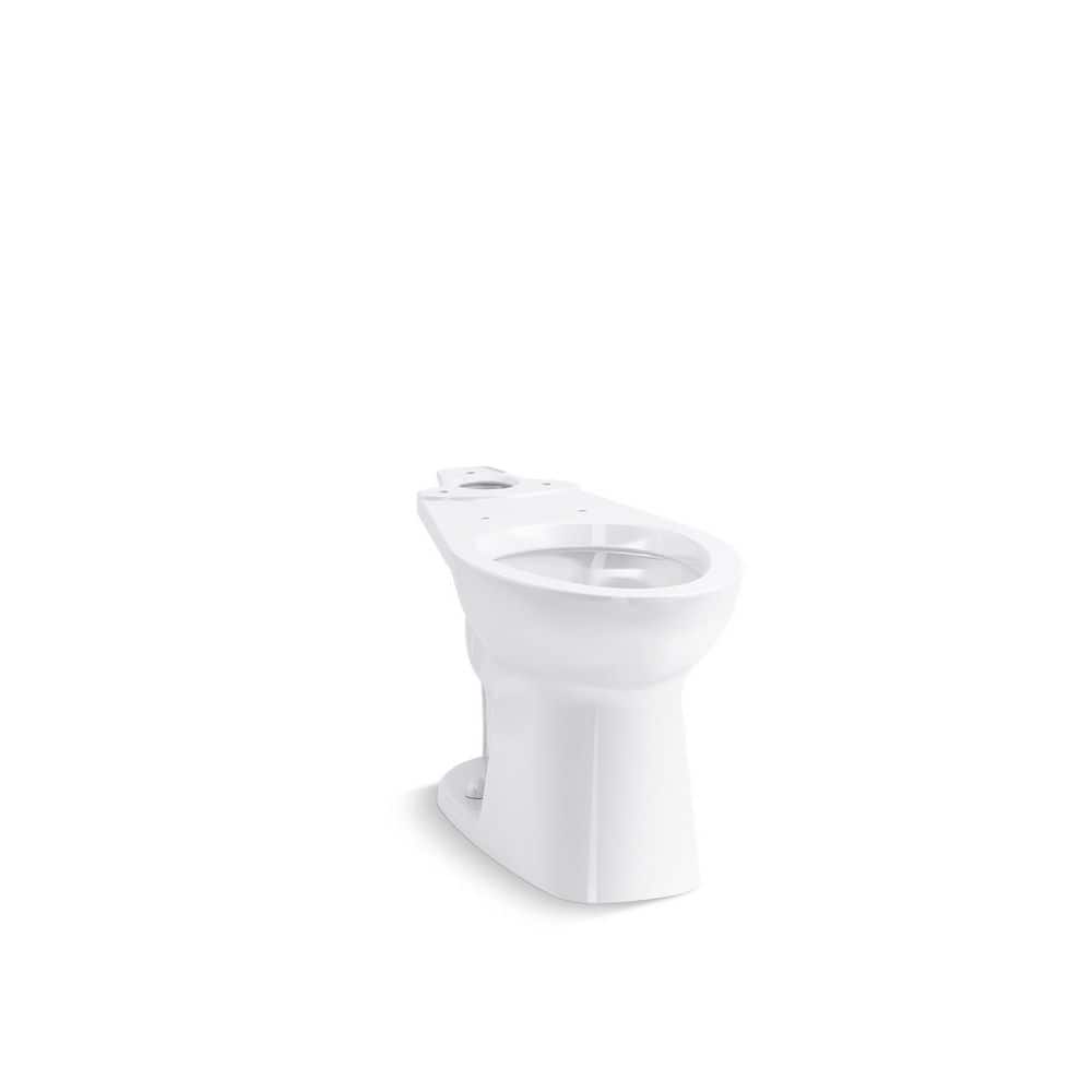 KOHLER Valton 12 in. Rough-in Elongated Chair Height Toilet Bowl Only in White, Seat Not Included (2)