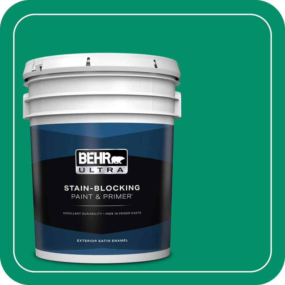 BEHR ULTRA 5 gal. #MQ4-15 Balsam Satin Enamel Exterior Paint & Primer