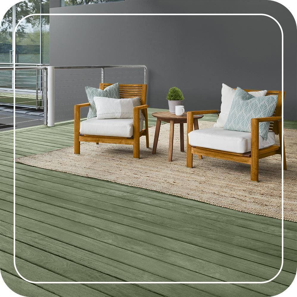 BEHR PREMIUM 1 gal. #ST-132 Sea Foam Semi-Transparent Waterproofing Exterior Wood Stain and Sealer (4)
