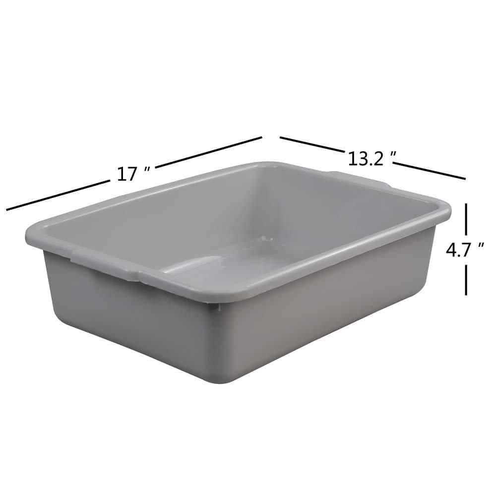 NVNOO 17 in. x 13.2 in. Concrete Cement Mixing Tray for Household, RV, Camping Commercial Suitcase, Grey (3-Pack) (2)