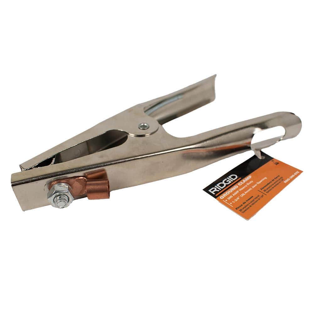 RIDGID 300 Amp Steel Ground Clamp Accepts up to #2 Welding Cable (2)