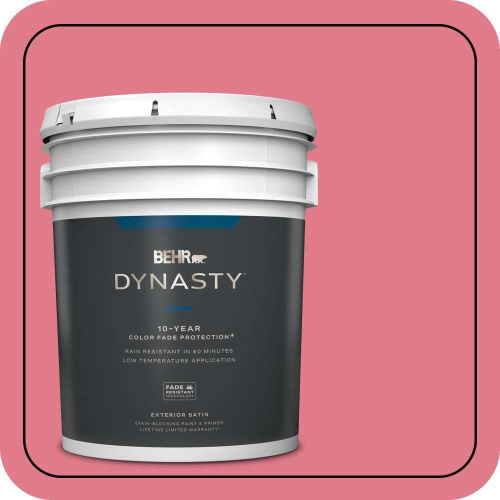 BEHR DYNASTY 5 gal. #P150-4 Hot Gossip Satin Enamel Exterior Stain-Blocking Paint & Primer