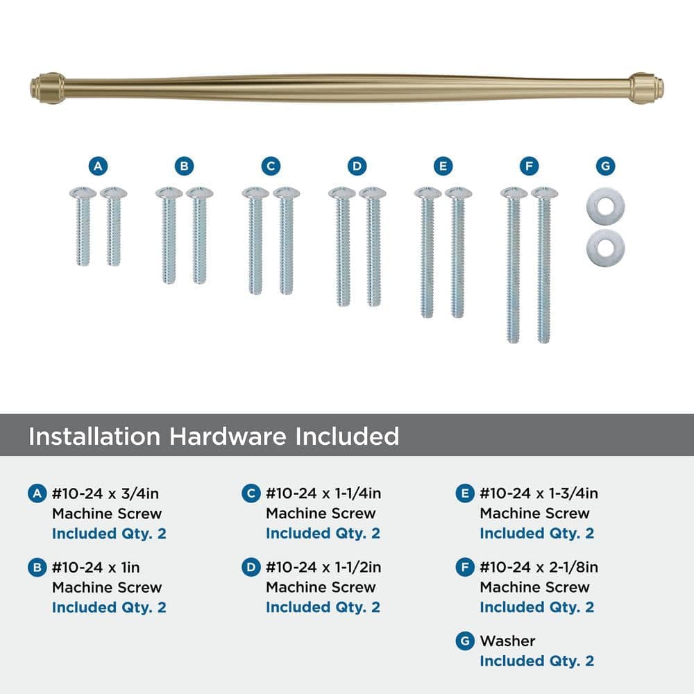 Amerock Enlivity 18 in. (457mm) Center-to-Center Golden Champagne Classic Appliance Pull (3)