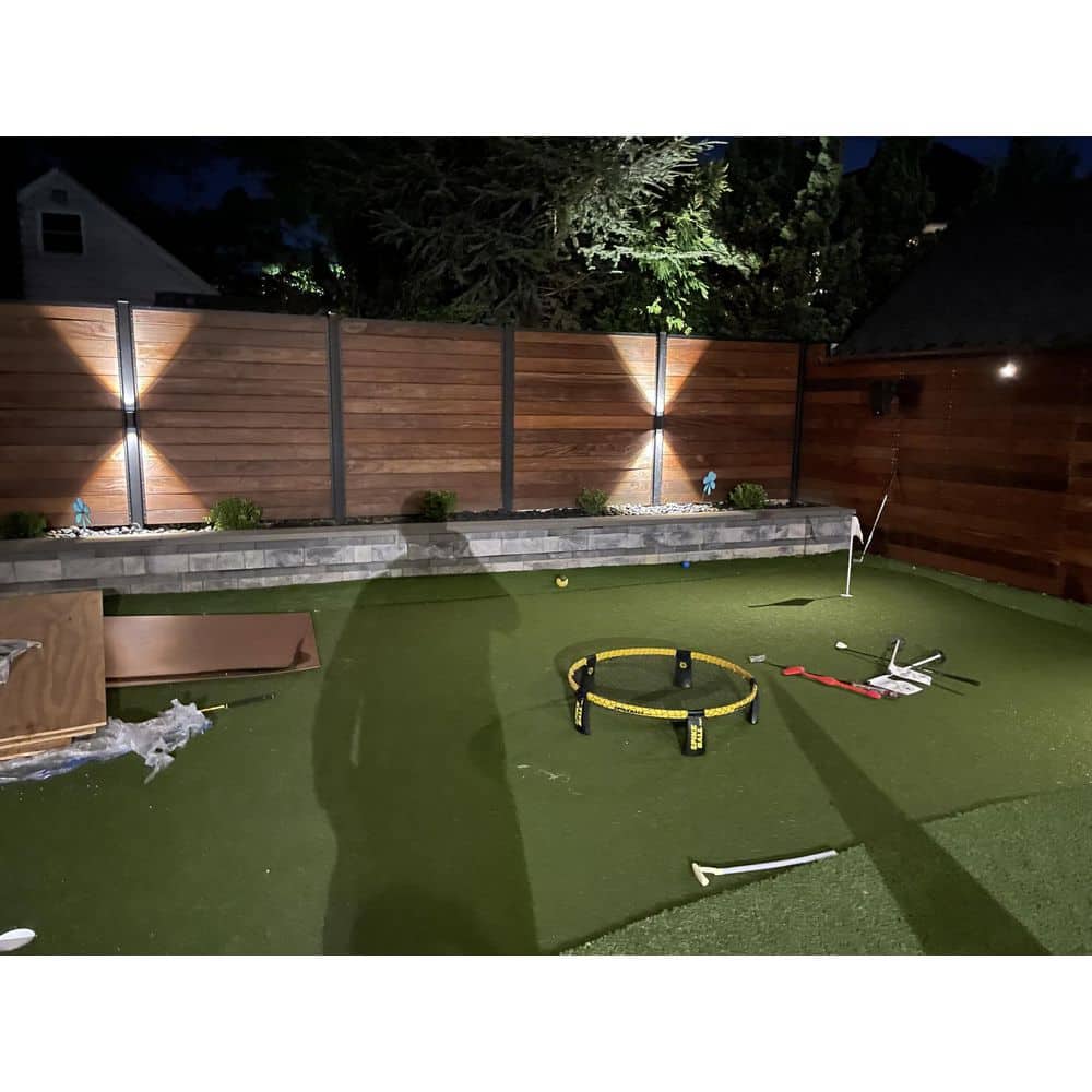 Slipfence 70 in. x 1-1/4 in. x 1-1/4 in. Black Aluminum Fence Channels for 6 ft. high fence, 2 per pack, includes screws. (2)