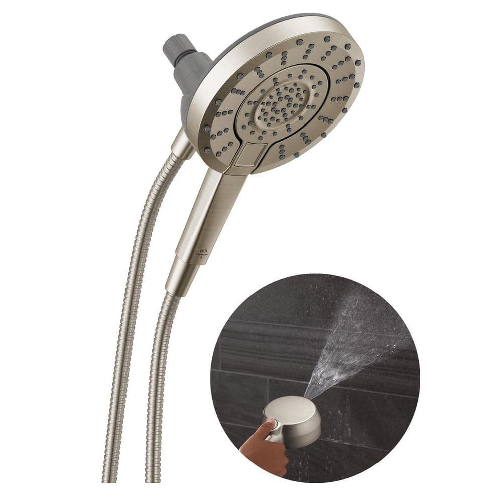 Delta In2ition ProClean 5-Spray Wall Mount Dual Fixed and Handheld Shower Head in Spotshield Brushed Nickel (2)