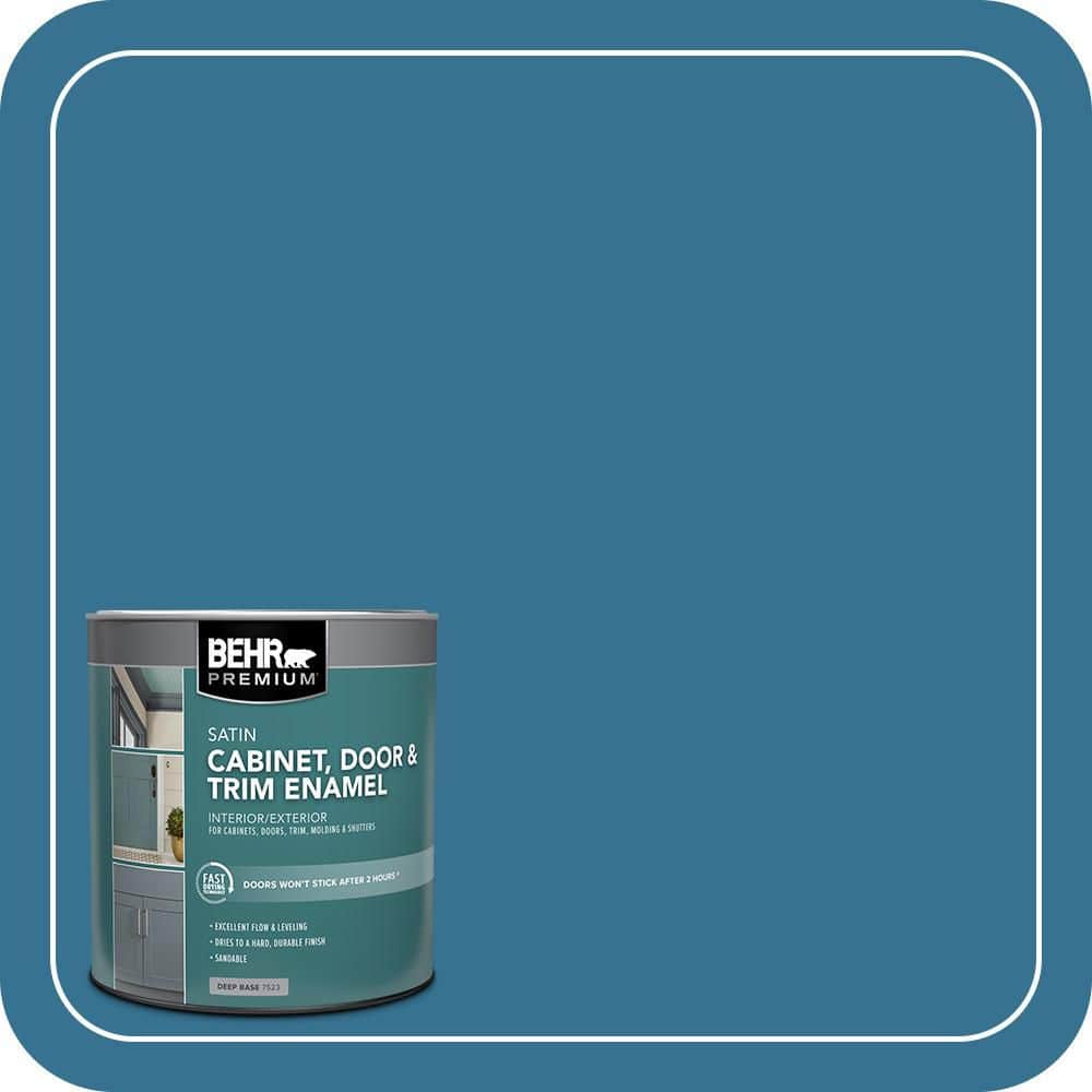BEHR PREMIUM 1 qt. #T18-14 Soul Search Satin Enamel Interior/Exterior Cabinet, Door & Trim Paint (1)