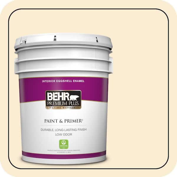 BEHR PREMIUM PLUS #ICC-40 Antique Ivory Enamel Interior/Exterior Paint & Primer Color Sample (2)