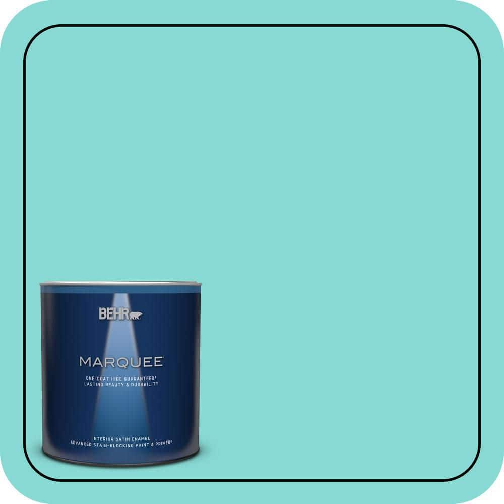 BEHR MARQUEE 1 qt. #P450-3 Rainwater Satin Enamel Interior Paint & Primer