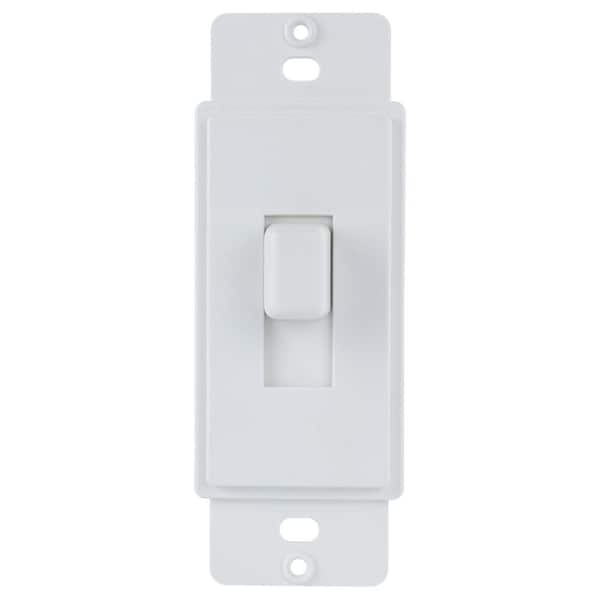 Commercial Electric 1-Gang Toggle Cover-up Plastic Wall Plate Adapter, White (Textured/Paintable Finish) (2)