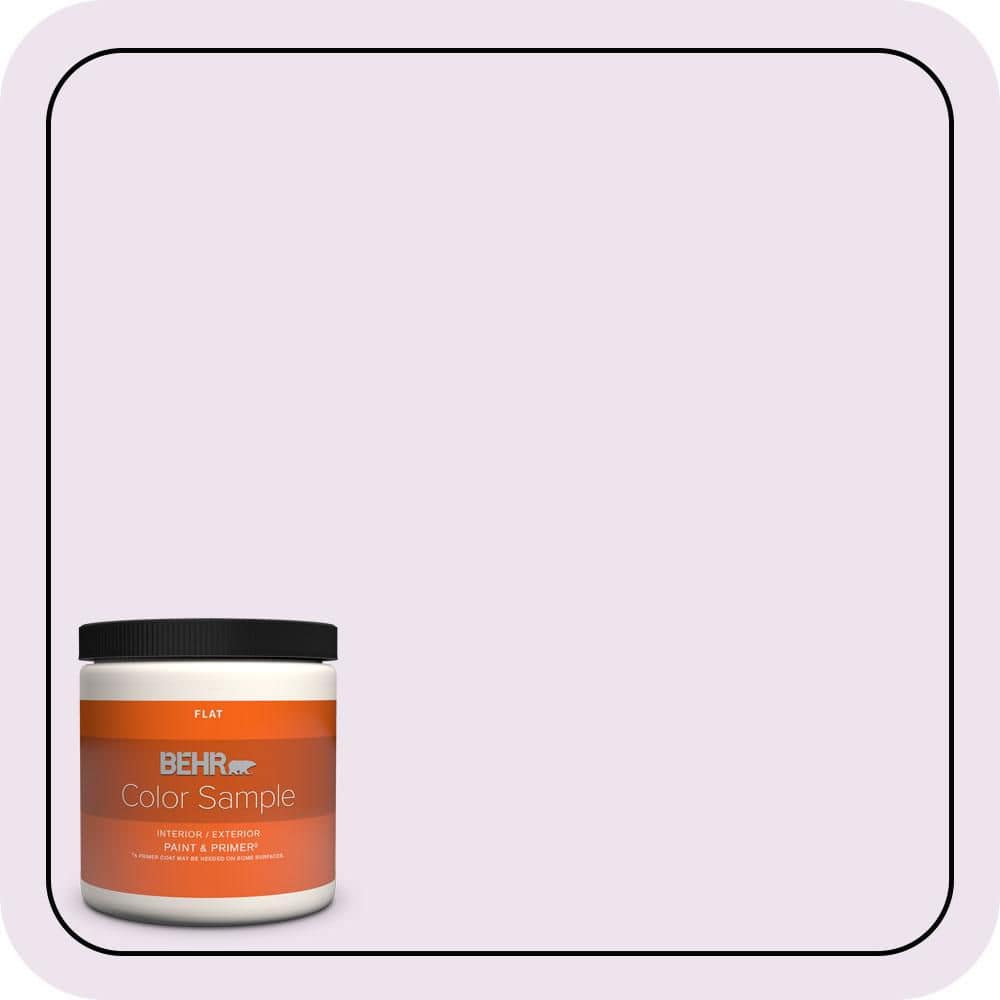 BEHR PREMIUM PLUS 8 oz. #670A-1 Quartz Pink Flat Interior/Exterior Paint & Primer Color Sample