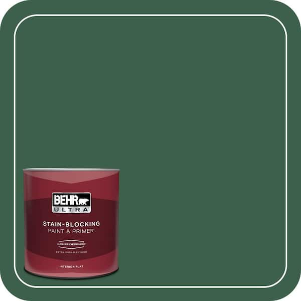 BEHR ULTRA 1 qt. #470D-7 Windy Pine Extra Durable Flat Interior Paint & Primer (2)