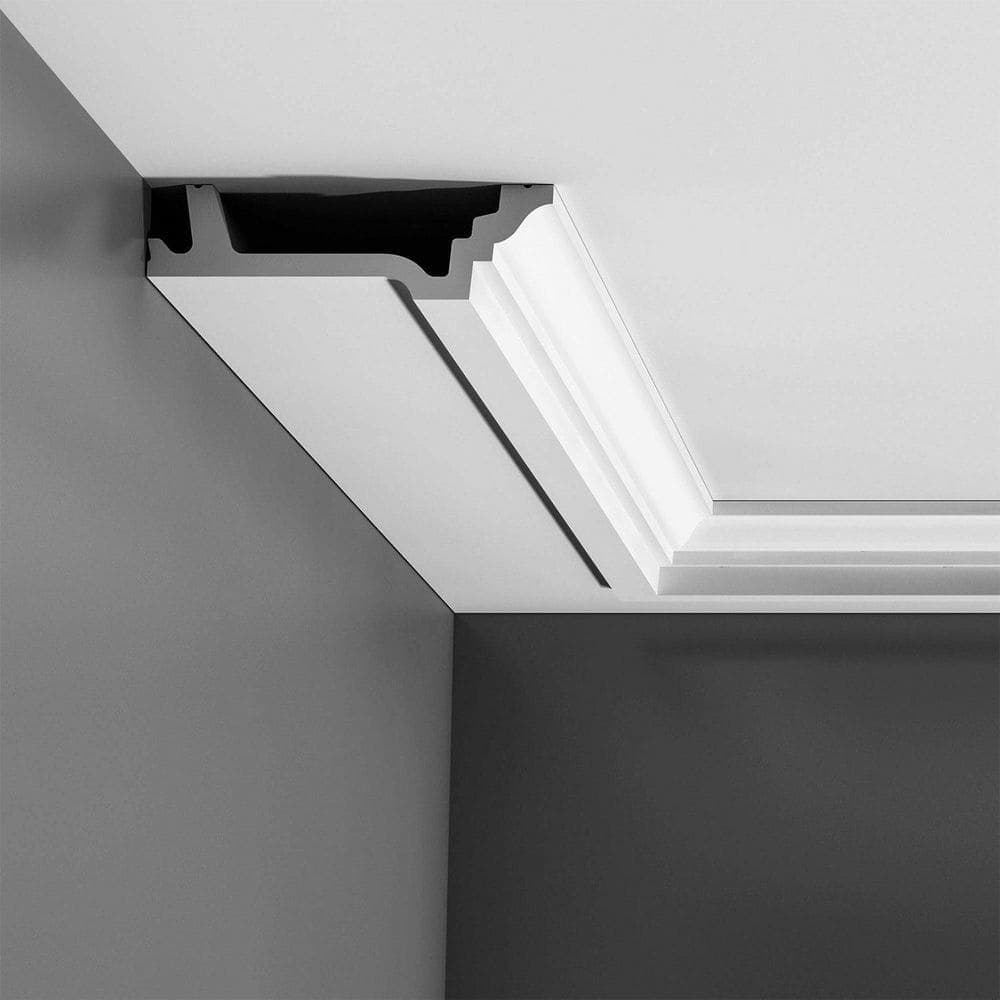 ORAC DECOR 6-1/8 in. x 1-7/8 in. x 78-3/4 in. Primed White Plain Polyurethane Crown Moulding (3)
