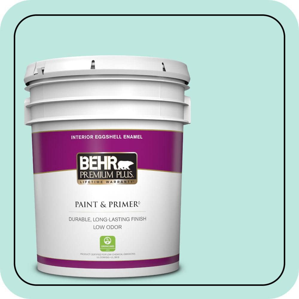 BEHR PREMIUM PLUS 5 gal. #490A-2 Cool Jazz Eggshell Enamel Low Odor Interior Paint & Primer
