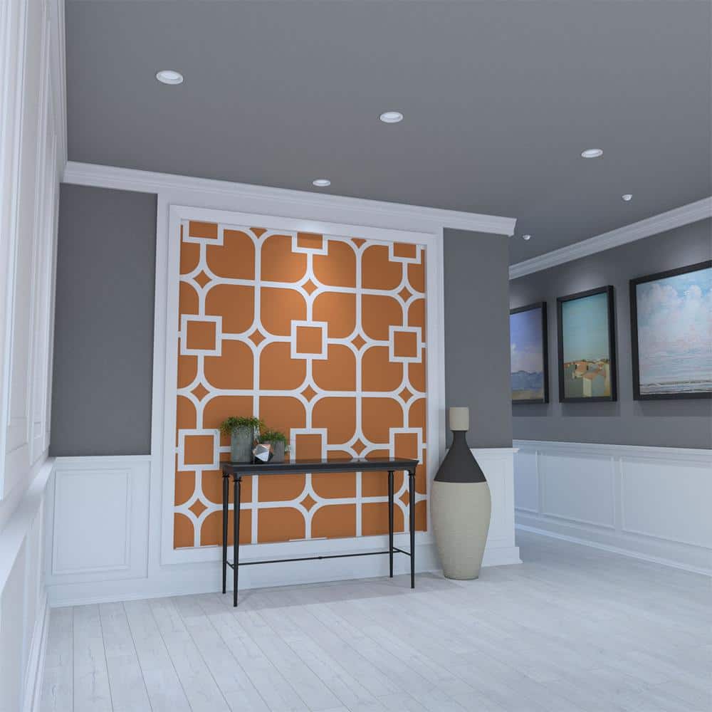 Ekena Millwork 23 3/8"W x 23 3/8"H x 3/8"T Large Olivia Decorative Fretwork Wall Panels Architectural Grade PVC (3)