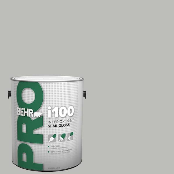 BEHR PRO 1 gal. #PPU24-17 Hailstorm Gray Semi-Gloss Interior Paint (2)
