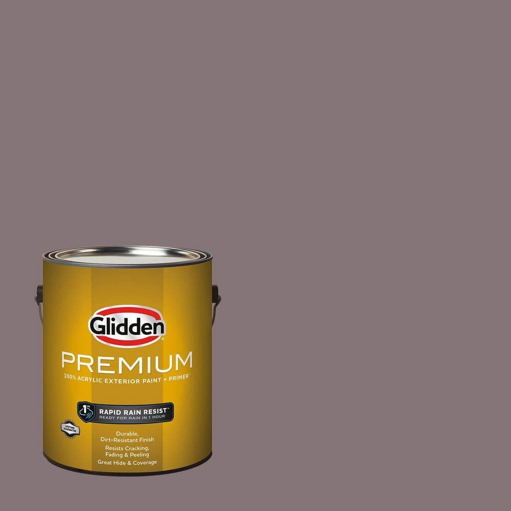 Glidden Premium 1 gal. PPG1047-6 Choo Choo Flat/Matte Exterior Paint