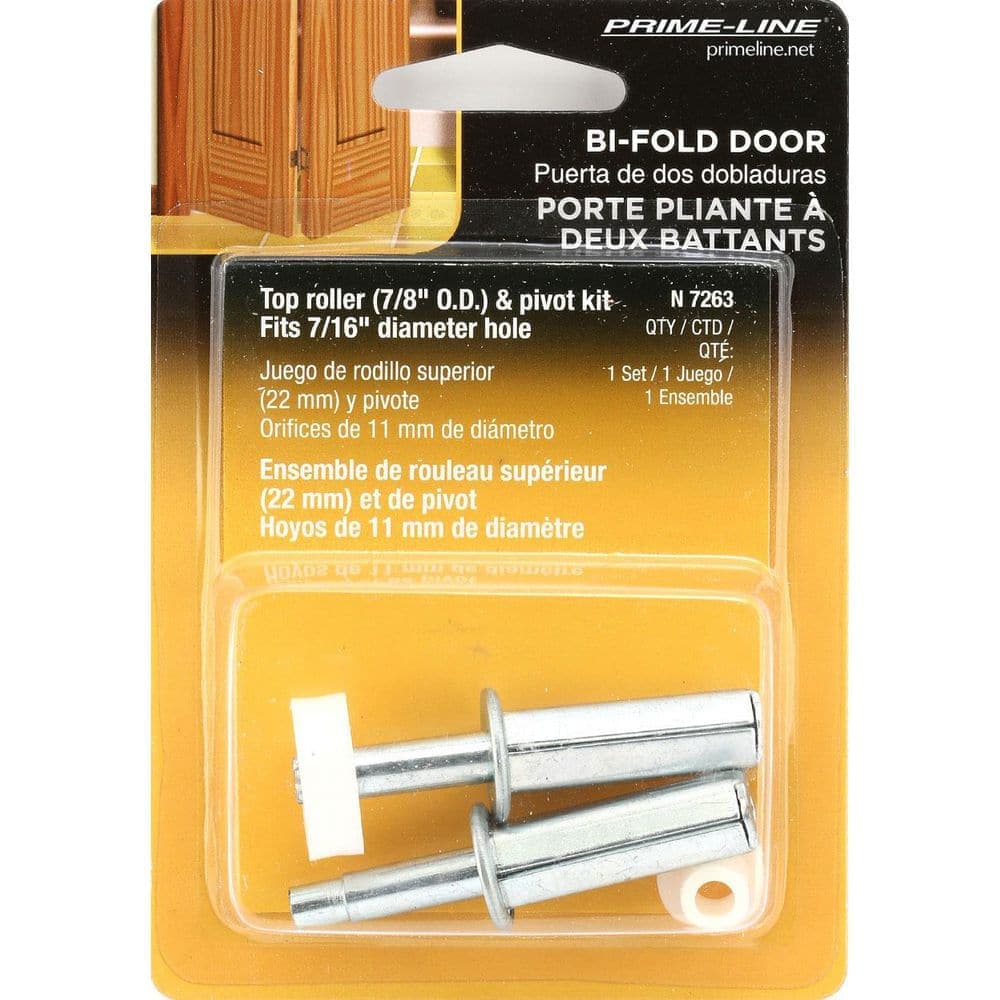 Prime-Line Bi-Fold Door Top Pivot and Guide Set, 7/16 in. steel housing (3)