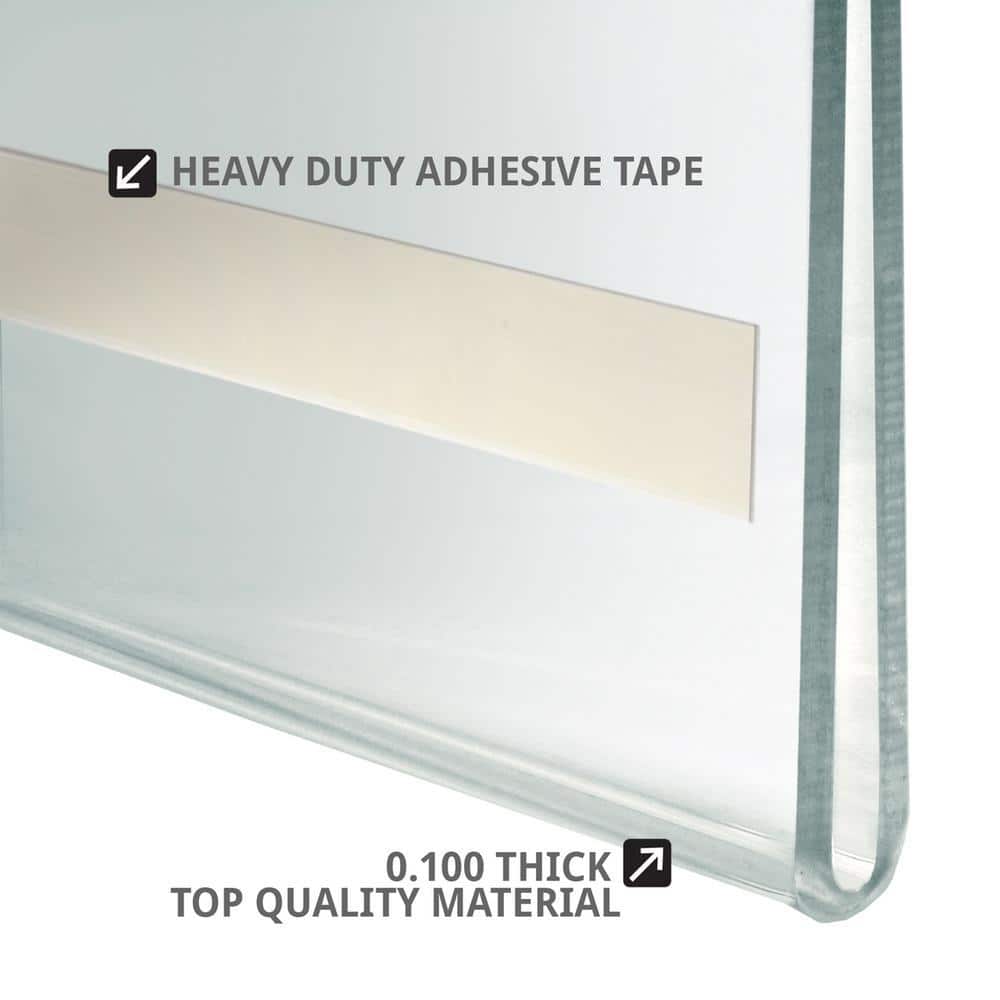 Azar Displays 11 in. W x 8.5 in. H Acrylic Clear Wall U-Frame with Adhesive Tape (10-Pack) (3)