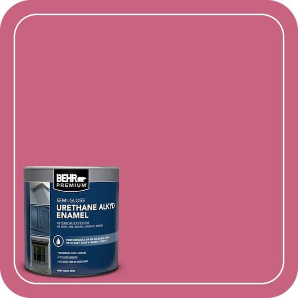 BEHR PREMIUM 1 qt. #P130-6 Ballerina Tutu Semi-Gloss Enamel Urethane Alkyd Interior/Exterior Paint (2)