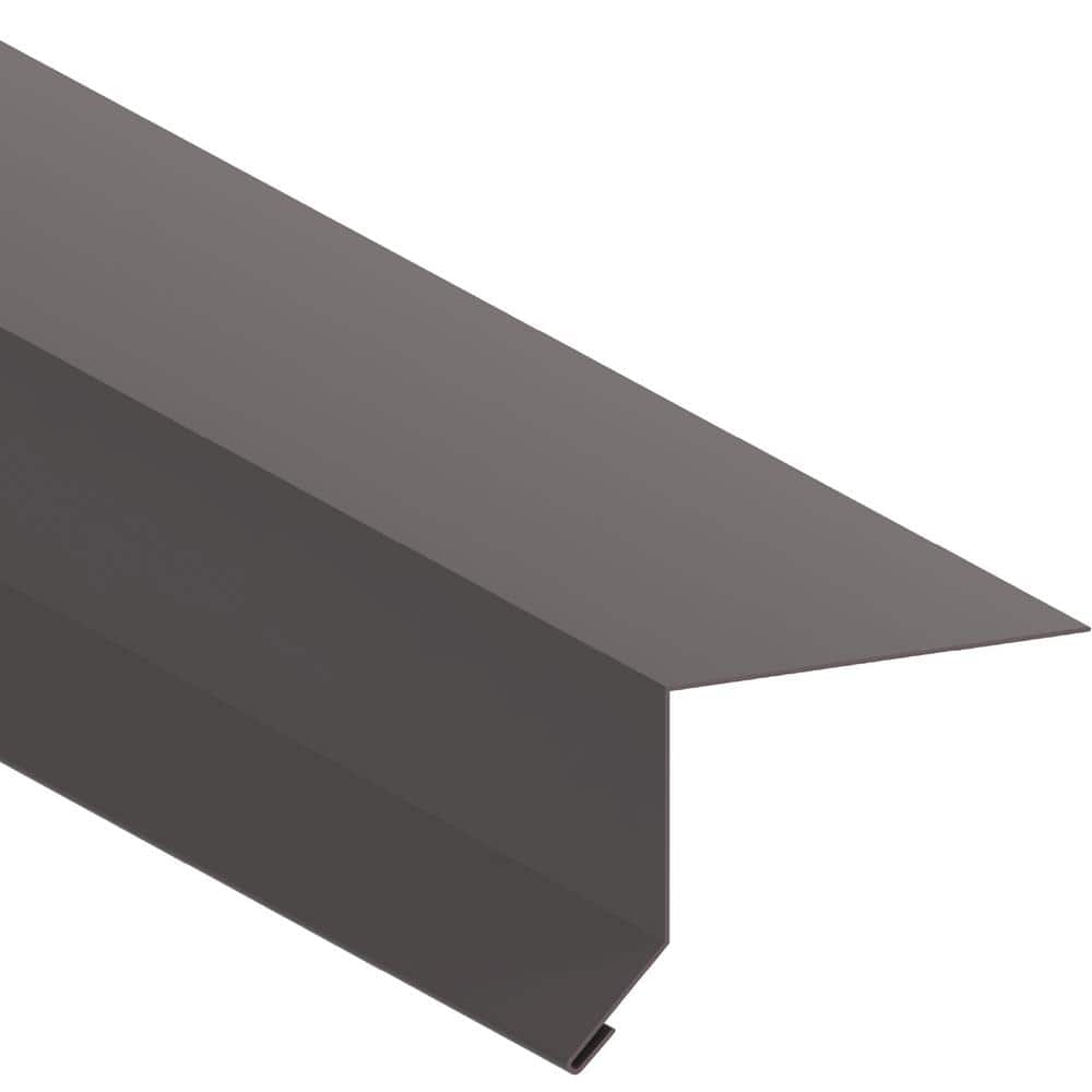 Gibraltar Building Products 2 in. x 2-1/4 in. x 10 ft. Galvanized Steel Drip Edge Flashing Bronze