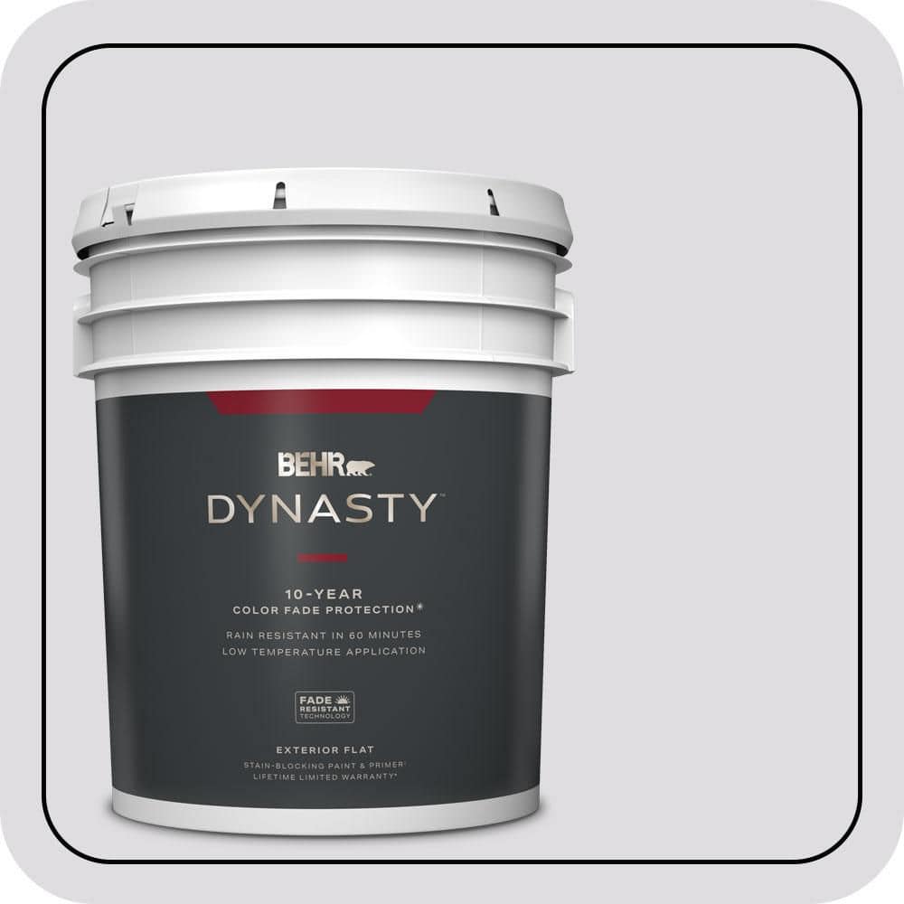 BEHR DYNASTY 5 gal. #N100-1 Enigma Flat Exterior Stain-Blocking Paint & Primer