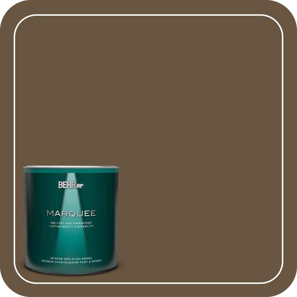 BEHR MARQUEE 1 qt. #S-H-700 Burley Wood Semi-Gloss Enamel Interior Paint & Primer