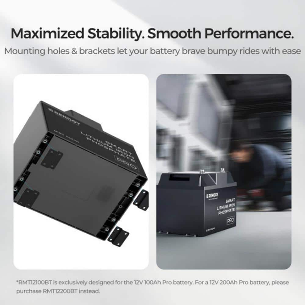Renogy Mounting Brackets for 12V 100Ah Pro LiFePO4 Batteries (Set of 4) (2)