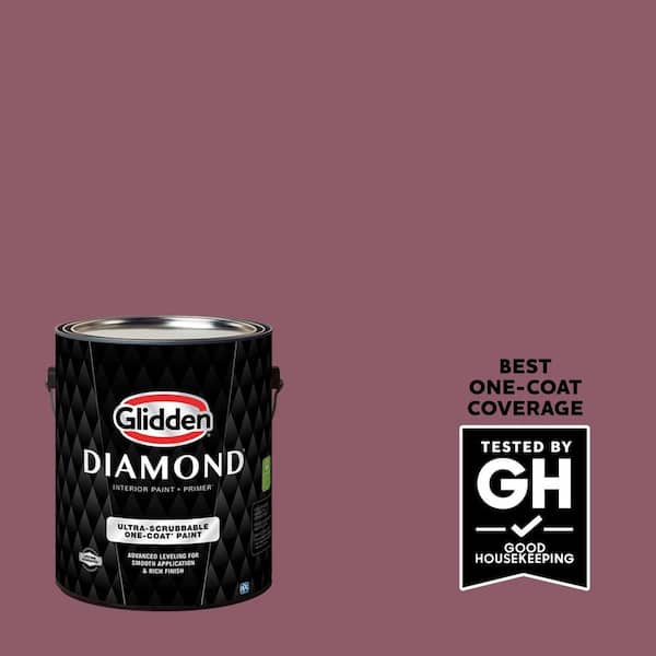 Glidden Diamond 1 gal. PPG1049-6 Cabernet Semi-Gloss Interior Paint with Primer (2)