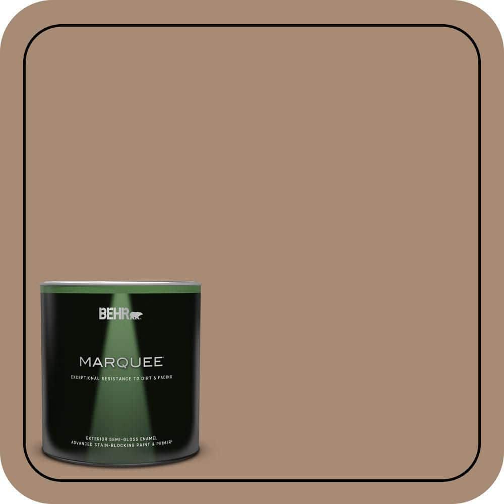 BEHR MARQUEE 1 qt. #N240-5 Rodeo Tan Semi-Gloss Enamel Exterior Paint & Primer (1)