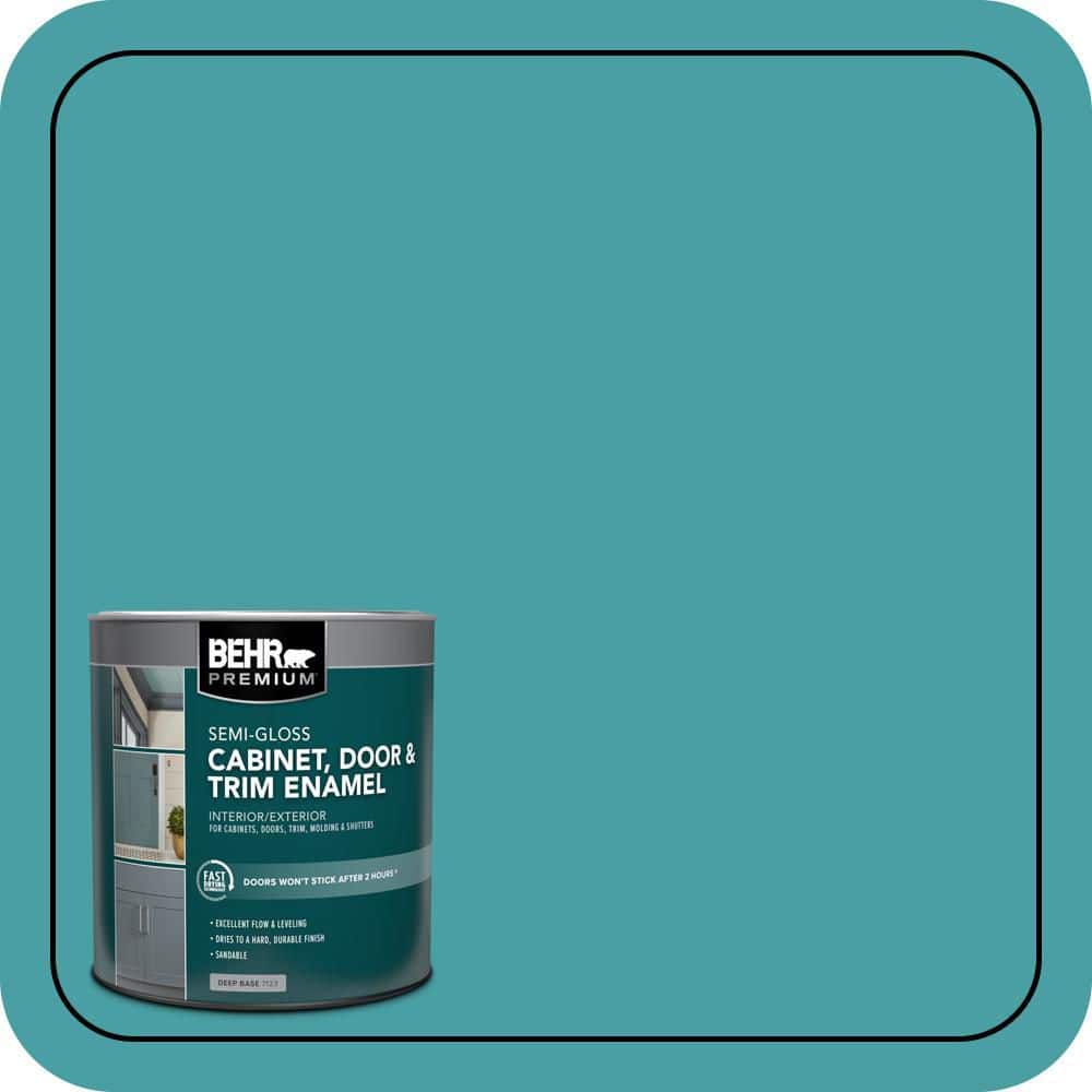BEHR PREMIUM 1 qt. #M460-5 Aqua Fresco Semi-Gloss Enamel Interior/Exterior Cabinet, Door & Trim Paint