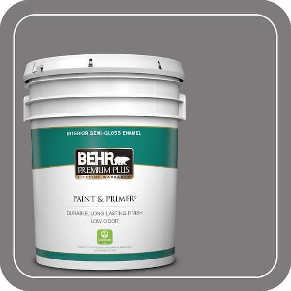 BEHR PREMIUM PLUS #BXC-58 Stormy Gray Enamel Interior/ & Primer Color Sample (2)