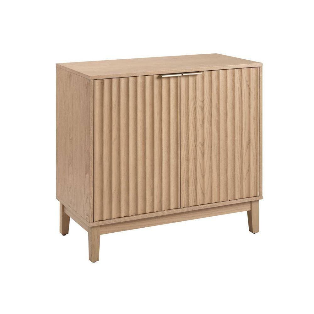 COWLOWN 31.34 in. W x 15.63 in. D x 31.34 in. H Brown Linen Cabinet with 2 Door (1)