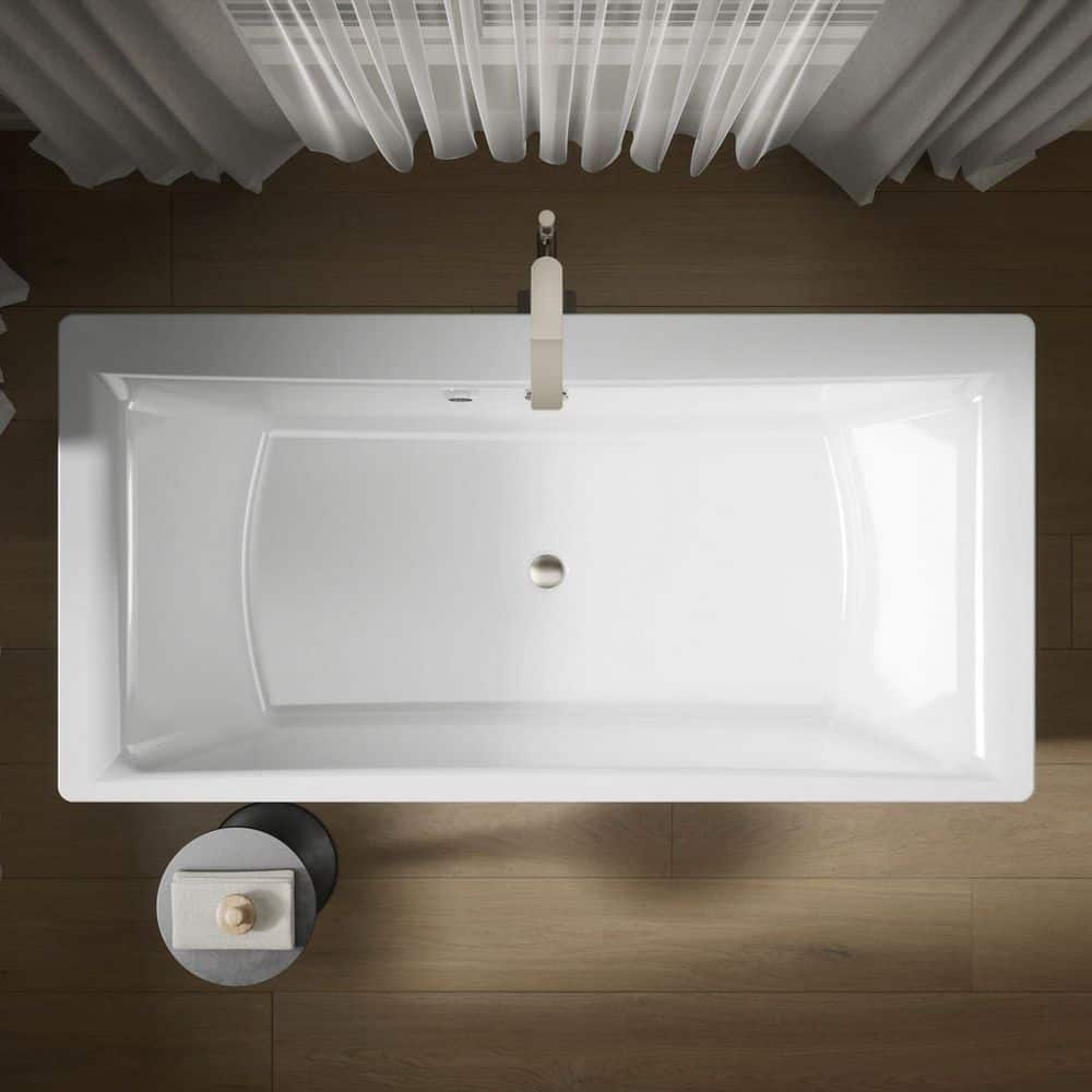 KOHLER Stargaze 36 in. Soaking Bathtub with Center Drain in, Bask Straight (3)