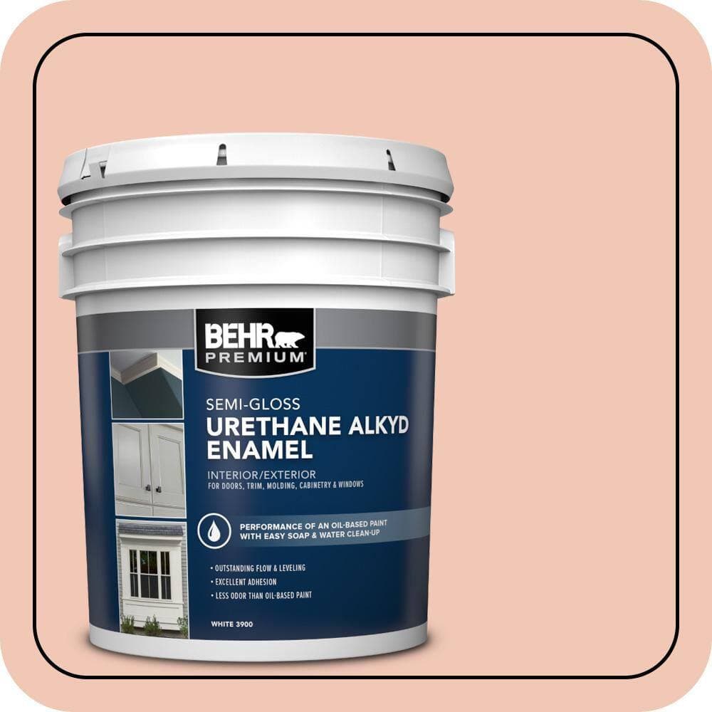 BEHR PREMIUM 5 gal. #M190-2 Everblooming Urethane Alkyd Semi-Gloss Enamel Interior/Exterior Paint