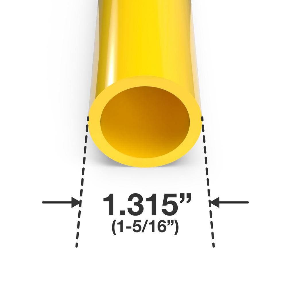 Formufit 1 in. x 5 ft. Yellow Furniture Grade Schedule 40 PVC Pipe (2-Pack) (2)