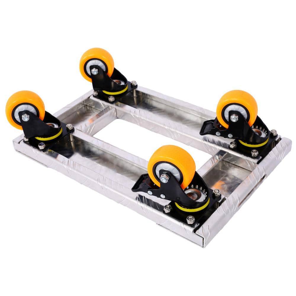 Miscool Ami 800 lbs. Rectangular Heavy-Duty Aluminum Dolly With Brake Casters (3)