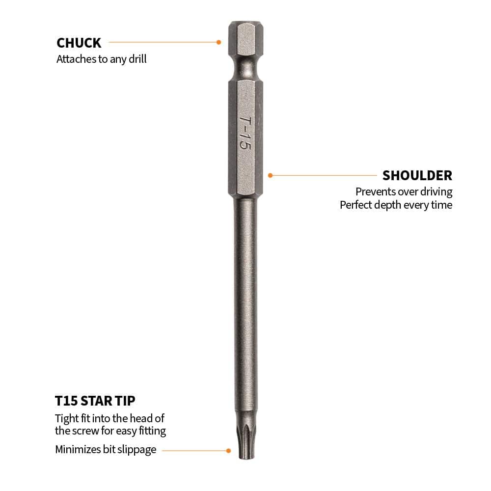 CAMO 3 in. T15 Star Drive Steel Driver Bits (2-Pack) (3)
