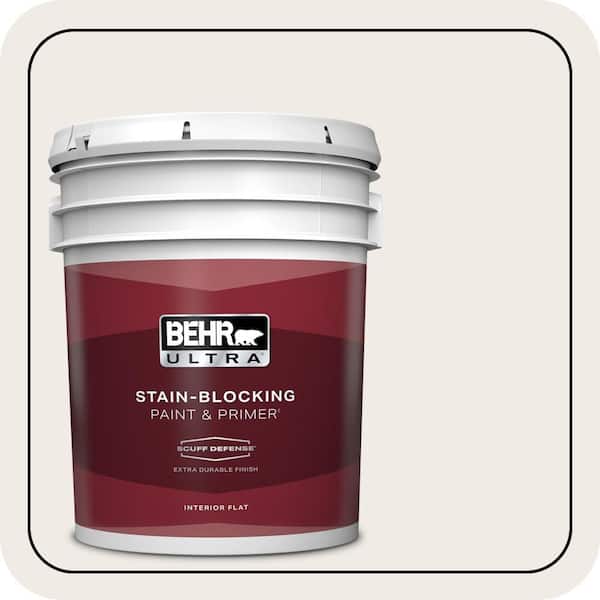 BEHR ULTRA 5 gal. #700C-1 Pearl Drops Extra Durable Flat Interior Paint & Primer (2)