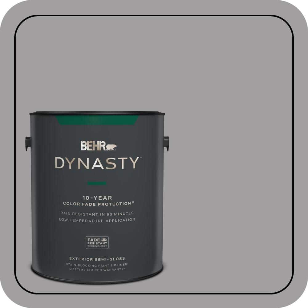 BEHR DYNASTY 1 gal. #T11-1 Grayve Yard Semi-Gloss Enamel Exterior Stain-Blocking Paint & Primer