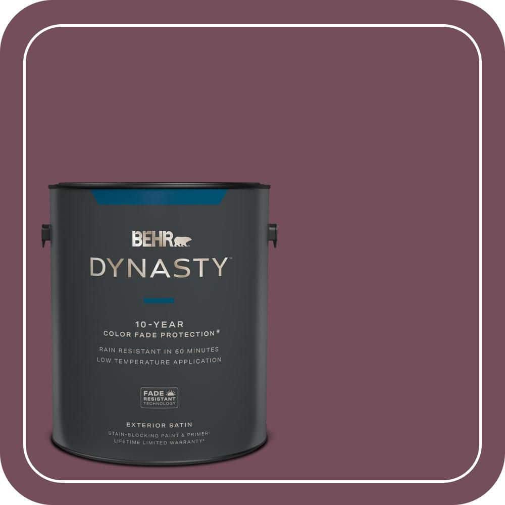 BEHR DYNASTY 1 gal. #S120-7 Fine Wine Satin Enamel Exterior Stain-Blocking Paint & Primer