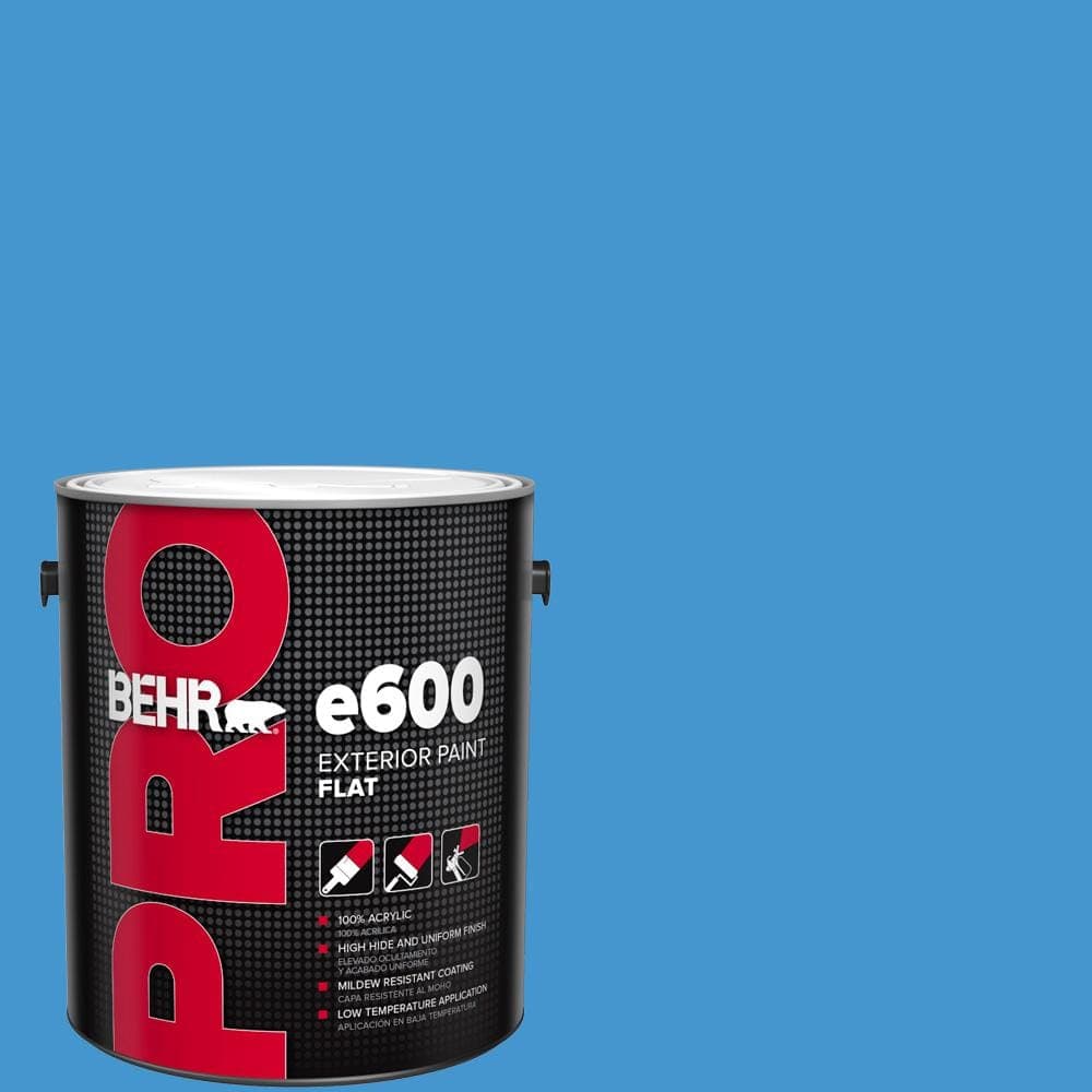 BEHR PRO 1 gal. #P510-5 Perfect Sky Flat Exterior Paint (1)