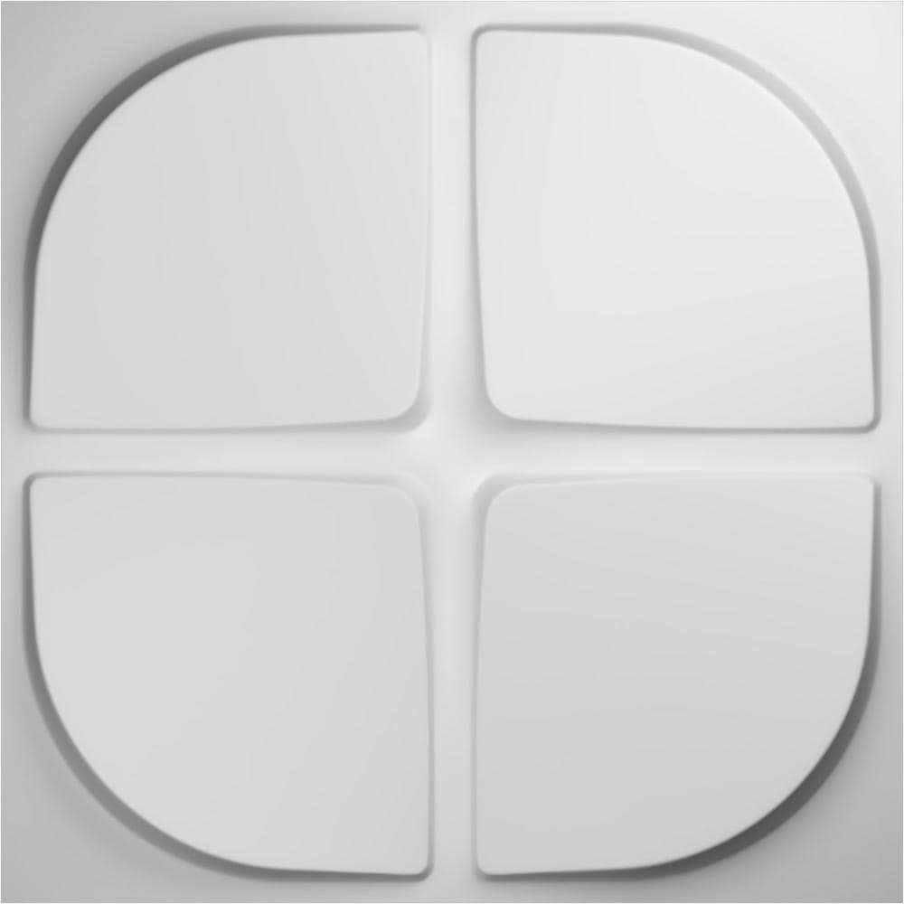 Ekena Millwork 1 in. x 19-5/8 in. x 19-5/8 in. White PVC Franklin EnduraWall Decorative 3D Wall Panel (2.67 sq. ft. ) (1)