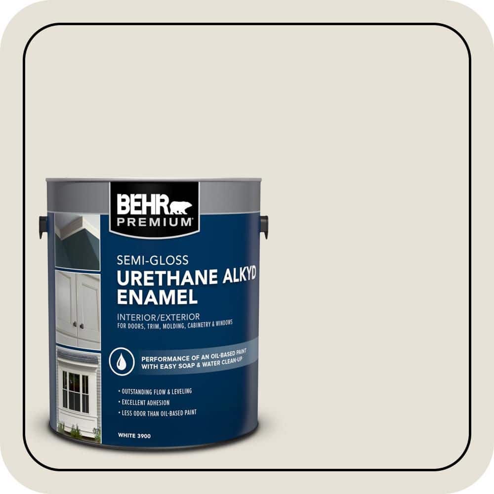 BEHR PREMIUM 1 gal. #ECC-25-2 Echo Valley Urethane Alkyd Semi-Gloss Enamel Interior/Exterior Paint