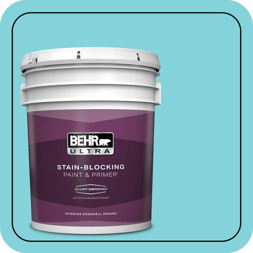 BEHR ULTRA 5 gal. #510B-4 Cloudless Extra Durable Eggshell Enamel Interior Paint & Primer