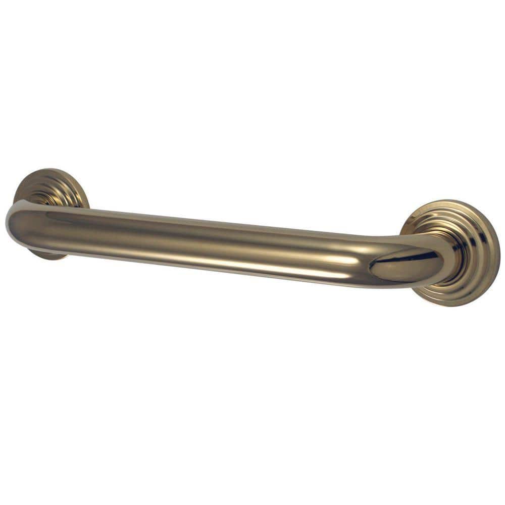 Kingston Brass Milano 12 in. x 1-1/4 in. Grab Bar in Polished Brass (1)