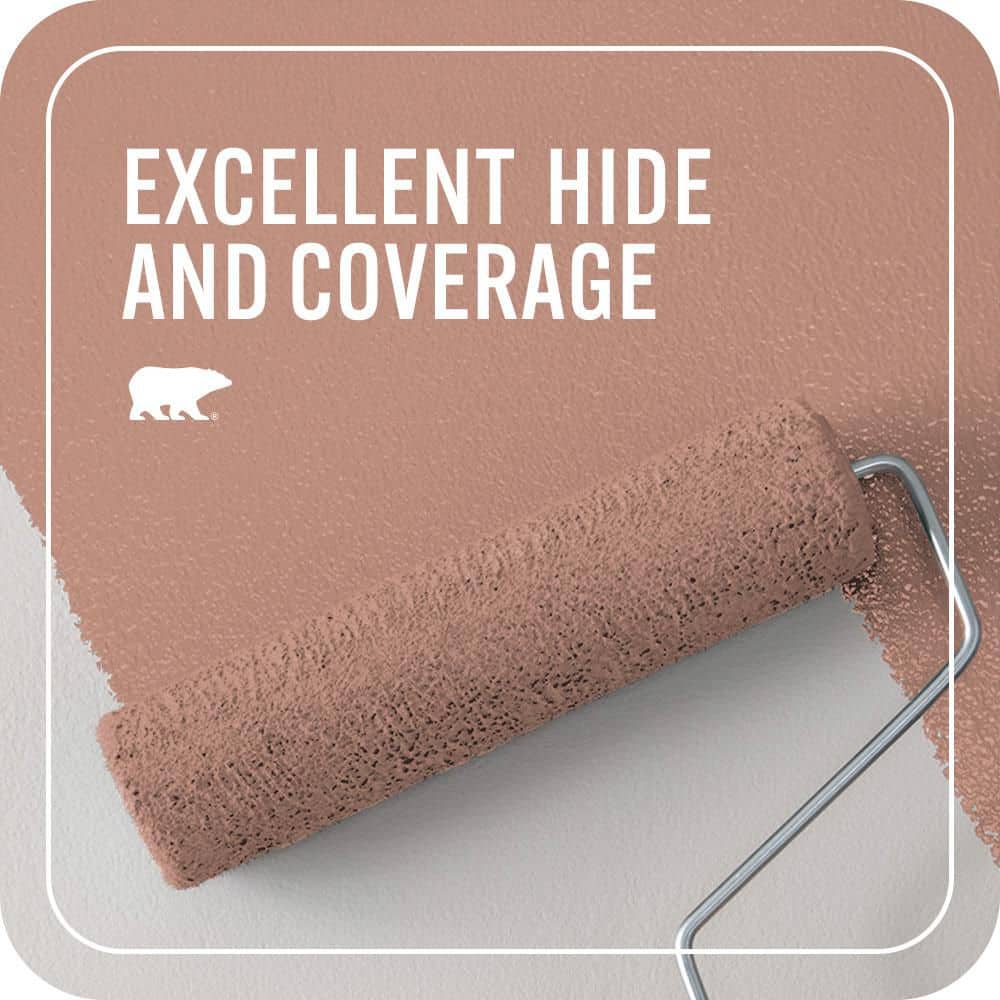 BEHR PREMIUM PLUS #MQ1-51 Mesa Peach Flat Interior/Exterior Paint & Primer Color Sample (4)
